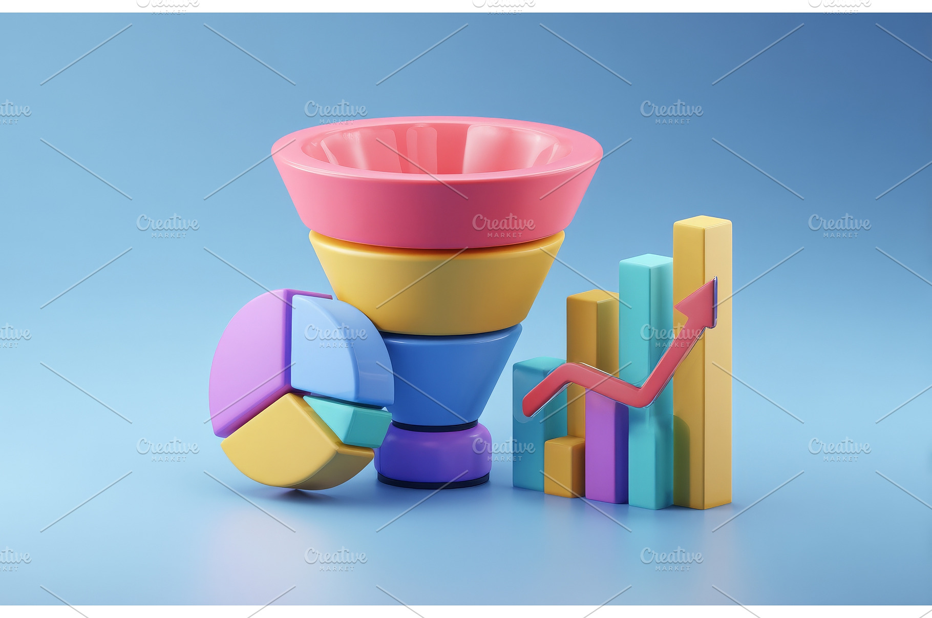 A sales funnel represented by, a Business Photo by ZinetroN
