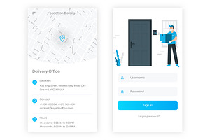 Shipment & Logistics Adobe XD App