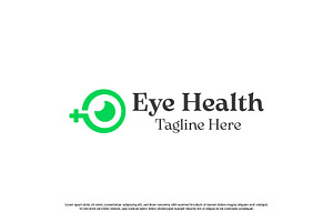 Eye health logo design template