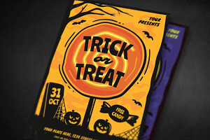 Trick Or Treat Halloween Event Flyer