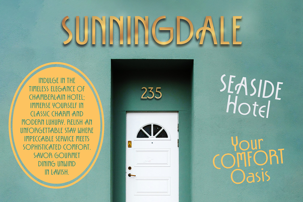 CS Amber – Art Deco Font, a Sans Serif Font by Craft Supply Co. (Photo 7 of 8)