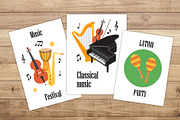 Musical Instruments Clipart + BONUS, an Object Illustration by mejorana (Thumbnail 4 of 5)