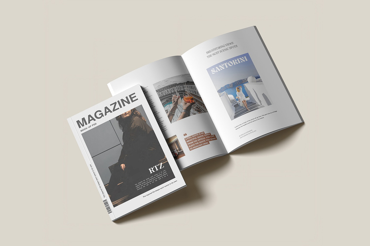 Minimalist Magazine Mockup, a Books & Magazine Mockup by Sweetdady (Photo 6 of 8)