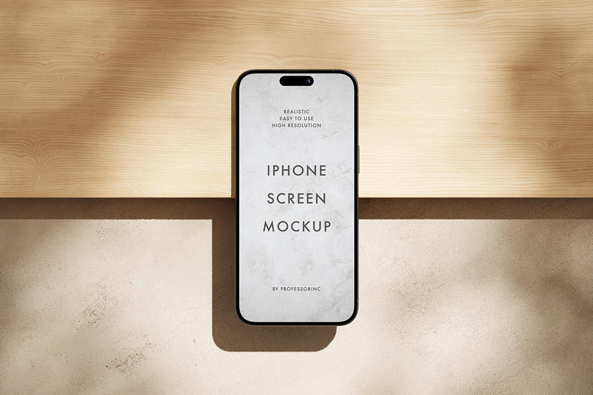 iPhone 15 Pro Mockup Set, an iPhone Mockup by professorinc (Photo 2 of 6)