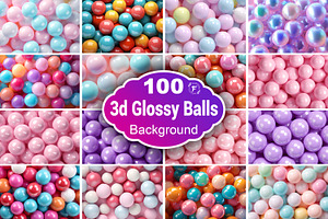 3d Glossy Balls Background, a Wallpaper Graphic by Forhadx5