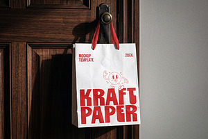 Paper Shopping Bag Mockup, a Packaging Mockup by Designer Dude