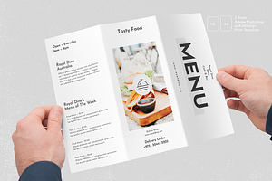 Simple Trifold Menu Template, a Brochure Template by Designsoul14