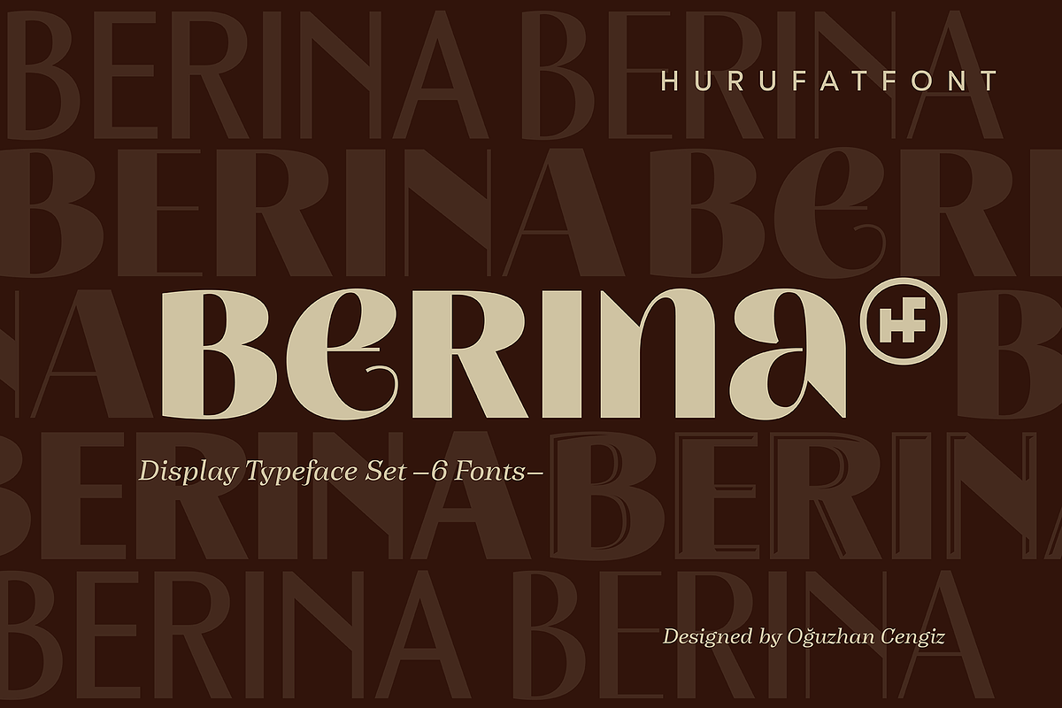 Berina Display, a Sans Serif Font by Hurufatfont (Photo 1 of 16)