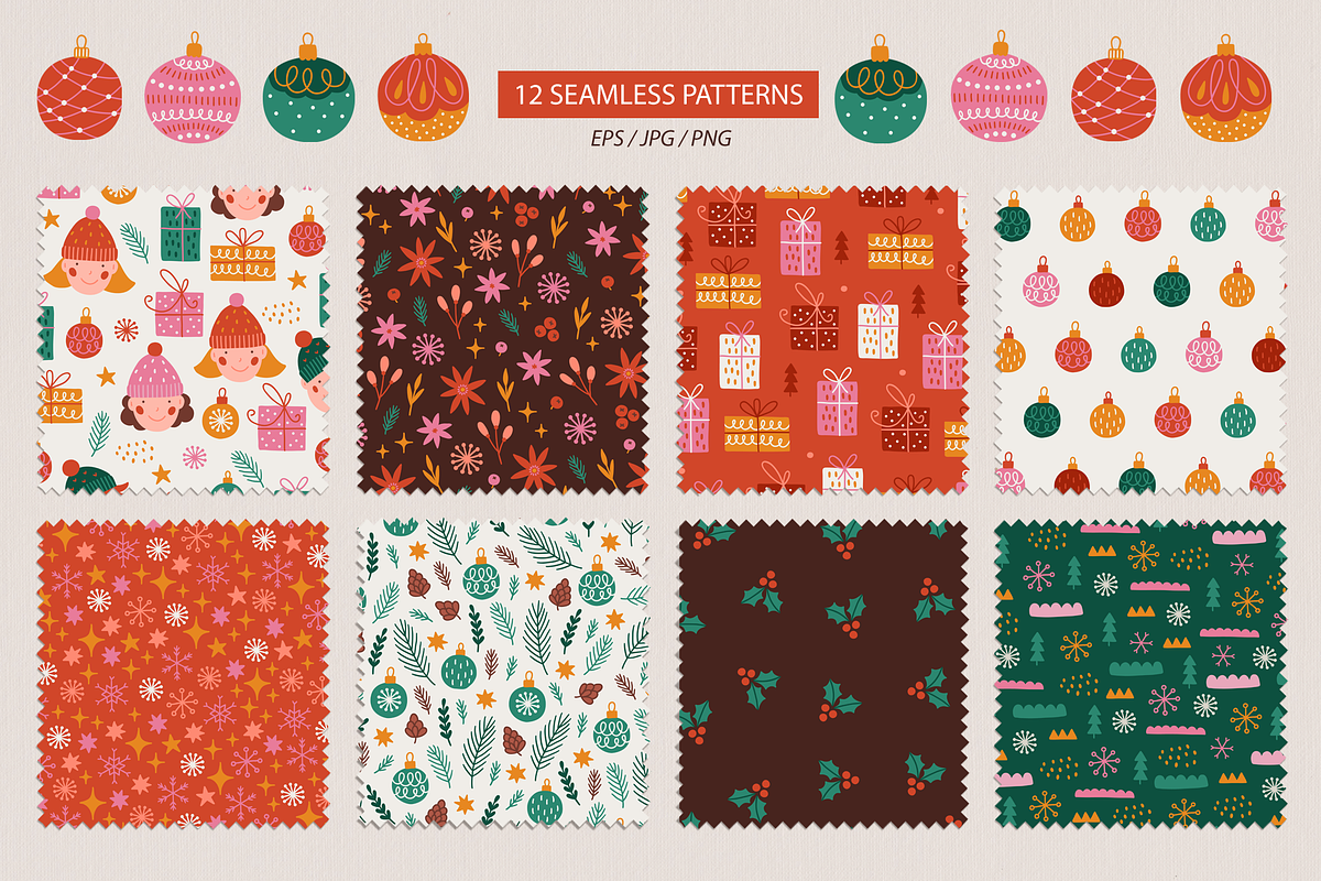 Winter Holidays Kit, a Seasonal Illustration by miumiu (Photo 3 of 15)