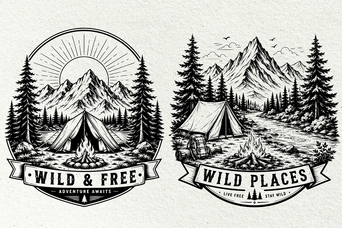 Camping Scenes Adventure Graphics, a Sport Illustration by DENIDigitalArtSudio (Photo 3 of 8)