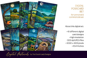 Nighttime Hills Postcards & Prints