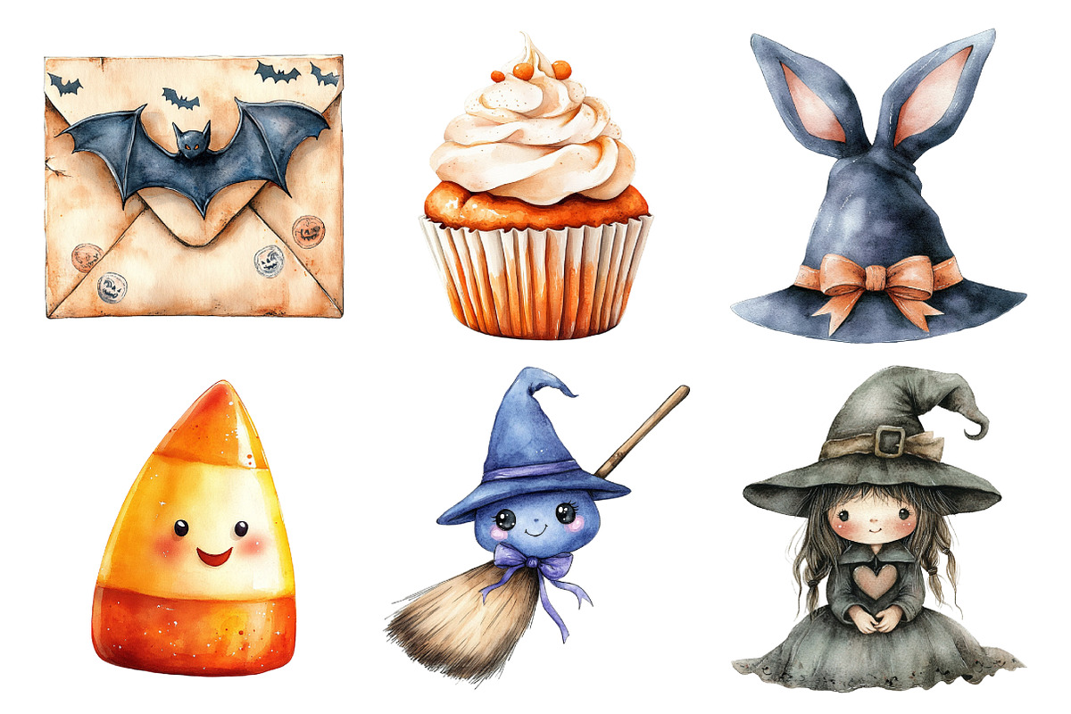 Kawaii Halloween Clipart Bundle, an Illustration by Daily.Designs (Photo 4 of 5)