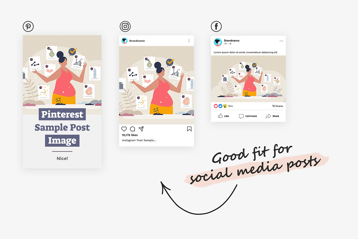 12 Weight Loss Concepts, a Food Illustration by VectorMine (Photo 5 of 7)
