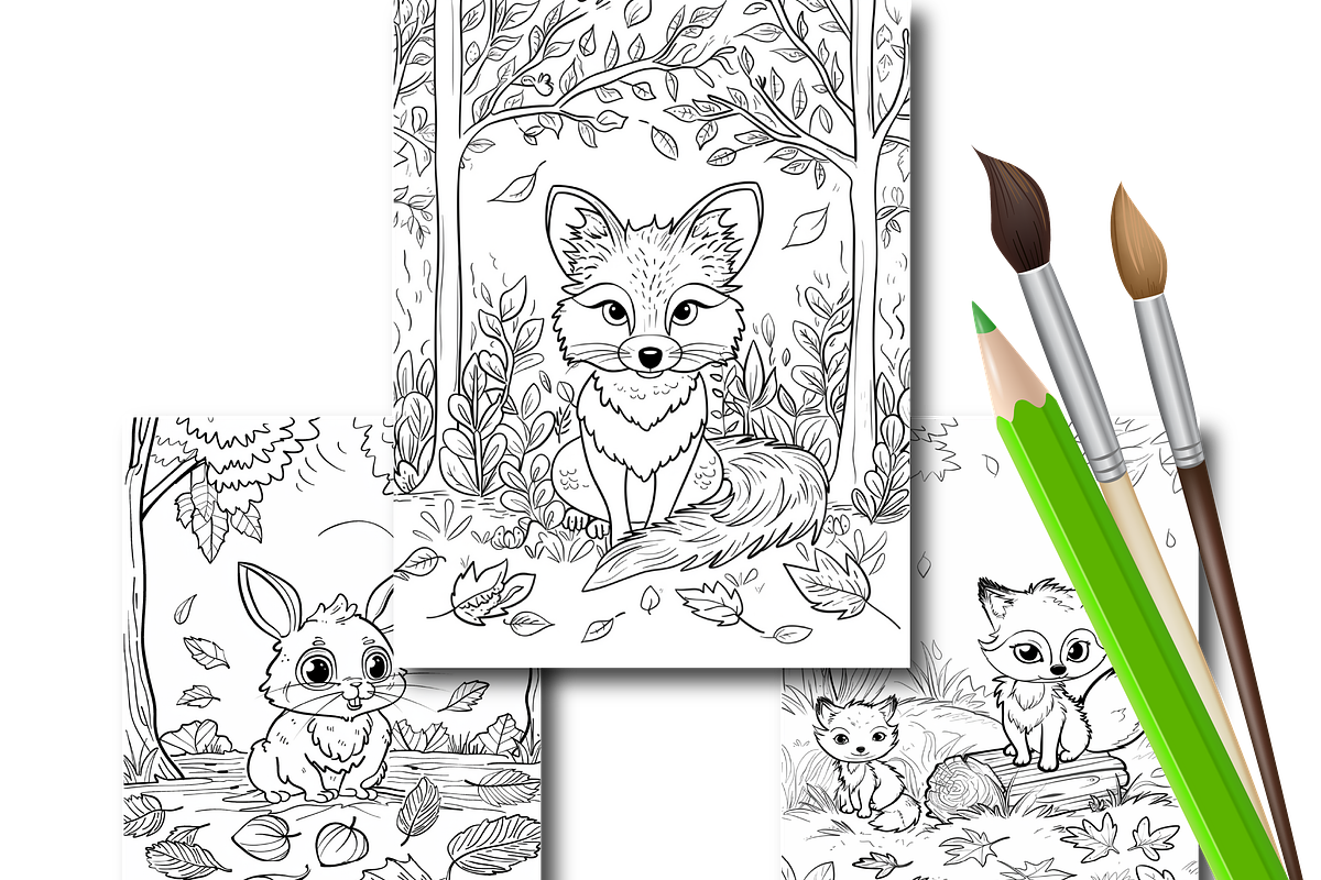 Fall Coloring Pages for Kids, a Seasonal Illustration by Design Zone (Photo 7 of 7)