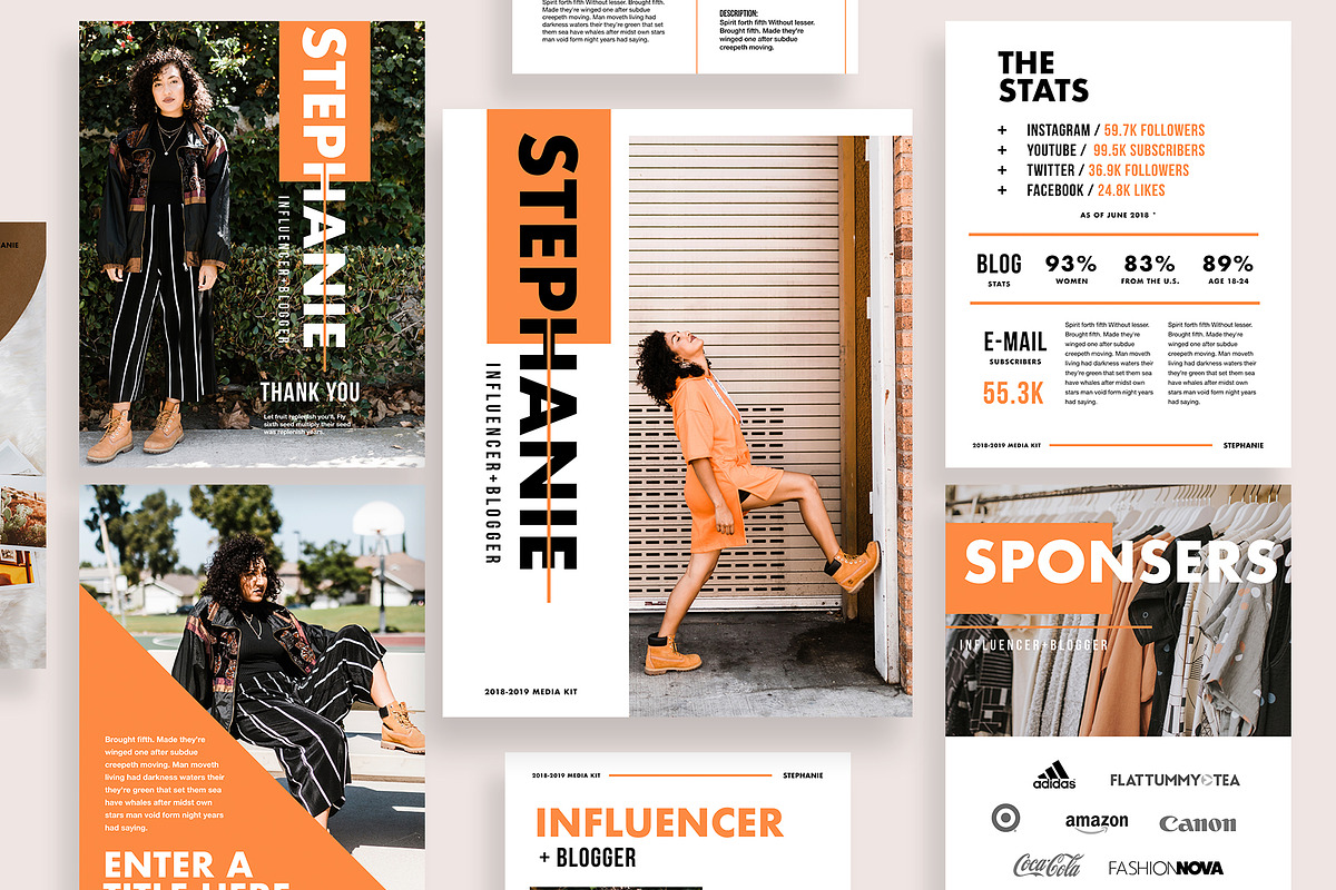Influencer Media Kit PP & Canva, a Magazine Template by SheMadeStudio (Photo 2 of 5)