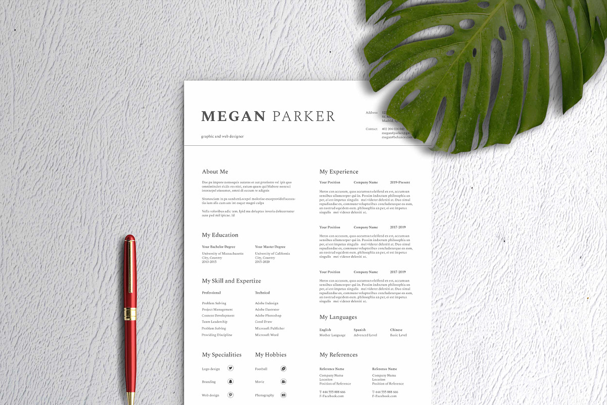 Clean Resume, a Resume Template by Peunayah (Photo 1 of 8)