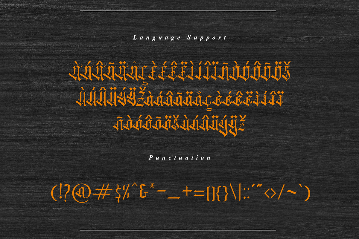 Black Ocean - Modern Blackletter, a Blackletter Font by overlaytemplates (Photo 6 of 6)