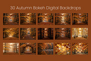 30 Autumn Bokeh Digital Backdrops, a Background Graphic by 3Motional (Thumbnail 9 of 18)