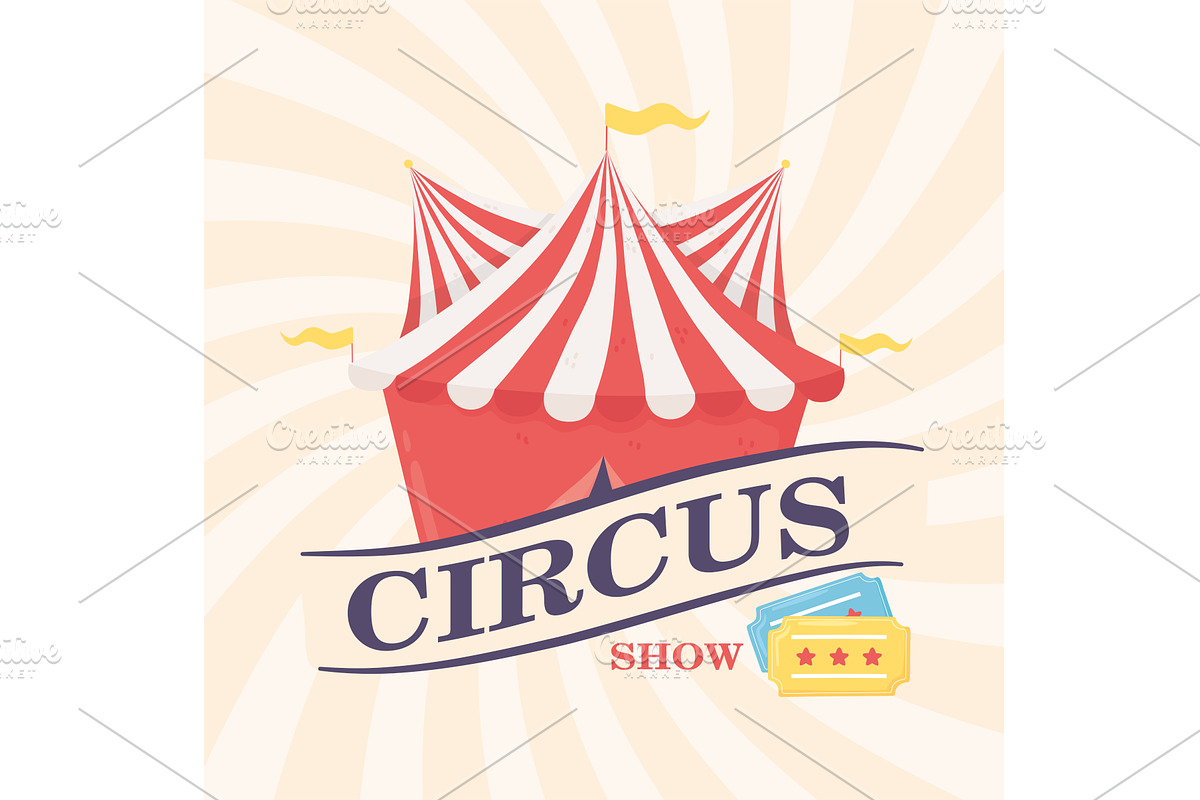 circus show poster, an Object Illustration by studiogstock