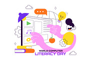 6 World Computer Literacy Day, an Education Illustration by denayunebgt (Thumbnail 3 of 3)