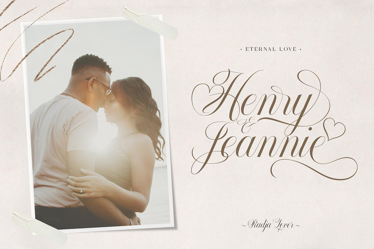 Radja Lover Script, a Script Font by alit design (Photo 4 of 20)