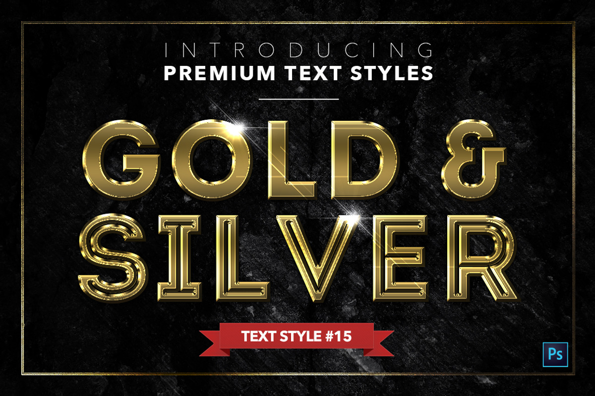 Gold & Silver #6 - 20 Text Styles, a Layer Style Add-On by Jonas Stensgaard (Photo 16 of 23)