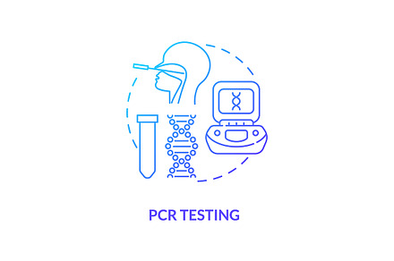 PCR testing concept icon, an Outline Icon by bsd studio