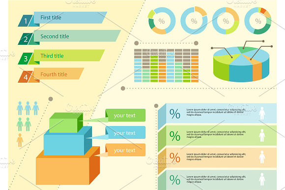 Infographics icons and elements preview 3
