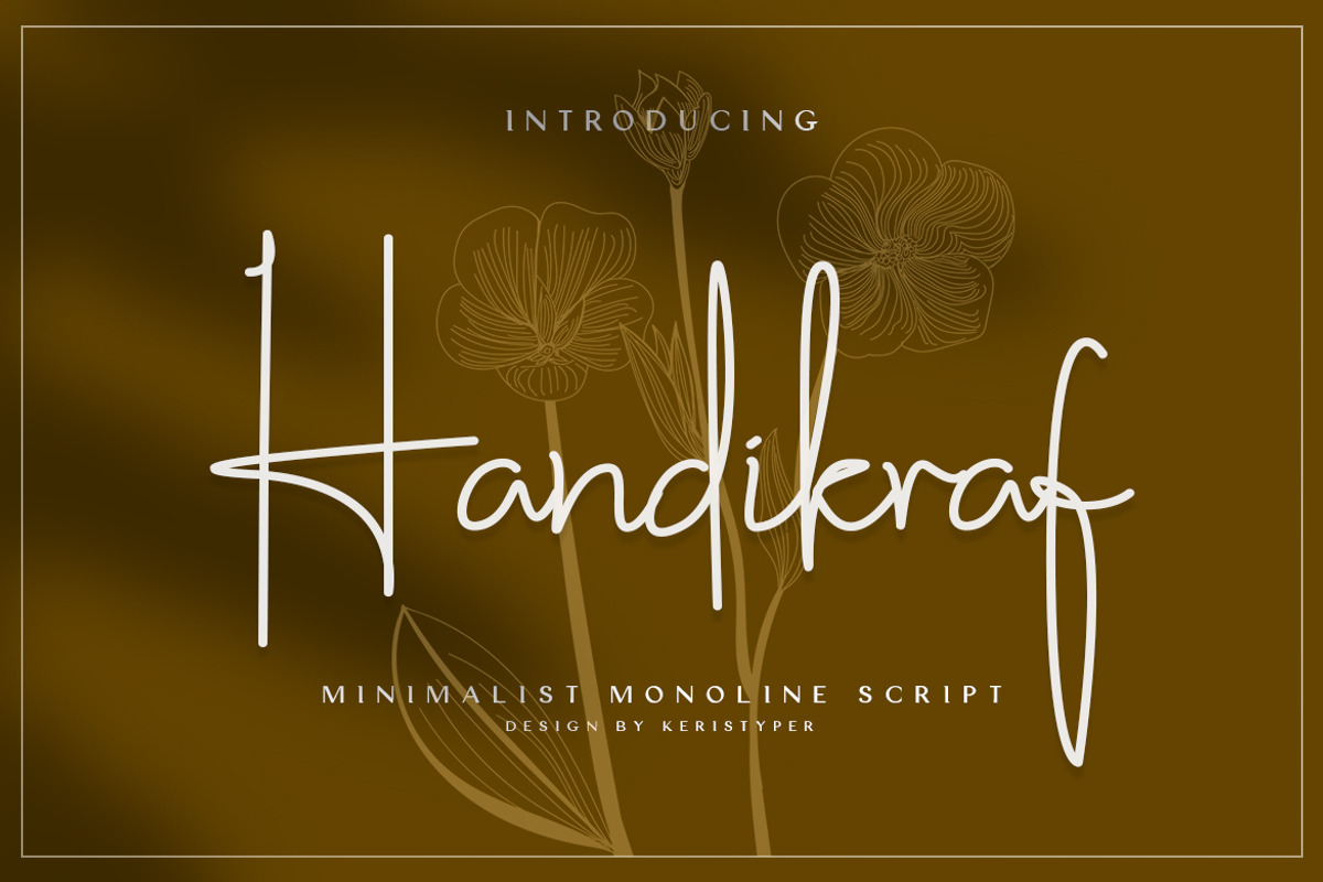 Handikraf Font, a Script Font by kerismaker (Photo 1 of 10)