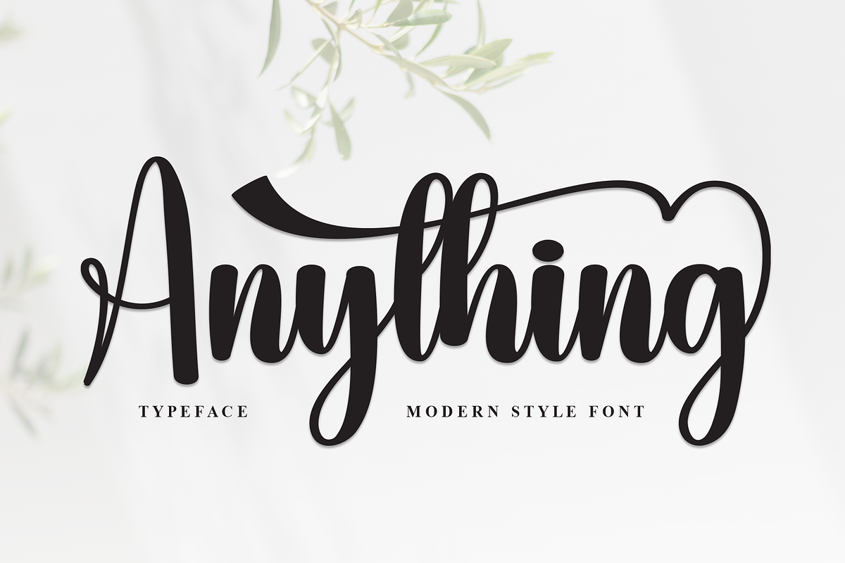 Anything | Script Font, a Handwritten Font by Scratchones (Photo 1 of 9)