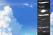 Clouds Procreate Brushes, a Brush Add-On by ArtbyHien (Thumbnail 7 of 8)