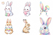 Brushstroke Bunny PNG Clipart Bundle, an Animal Illustration by KennedyStudio (Thumbnail 3 of 5)