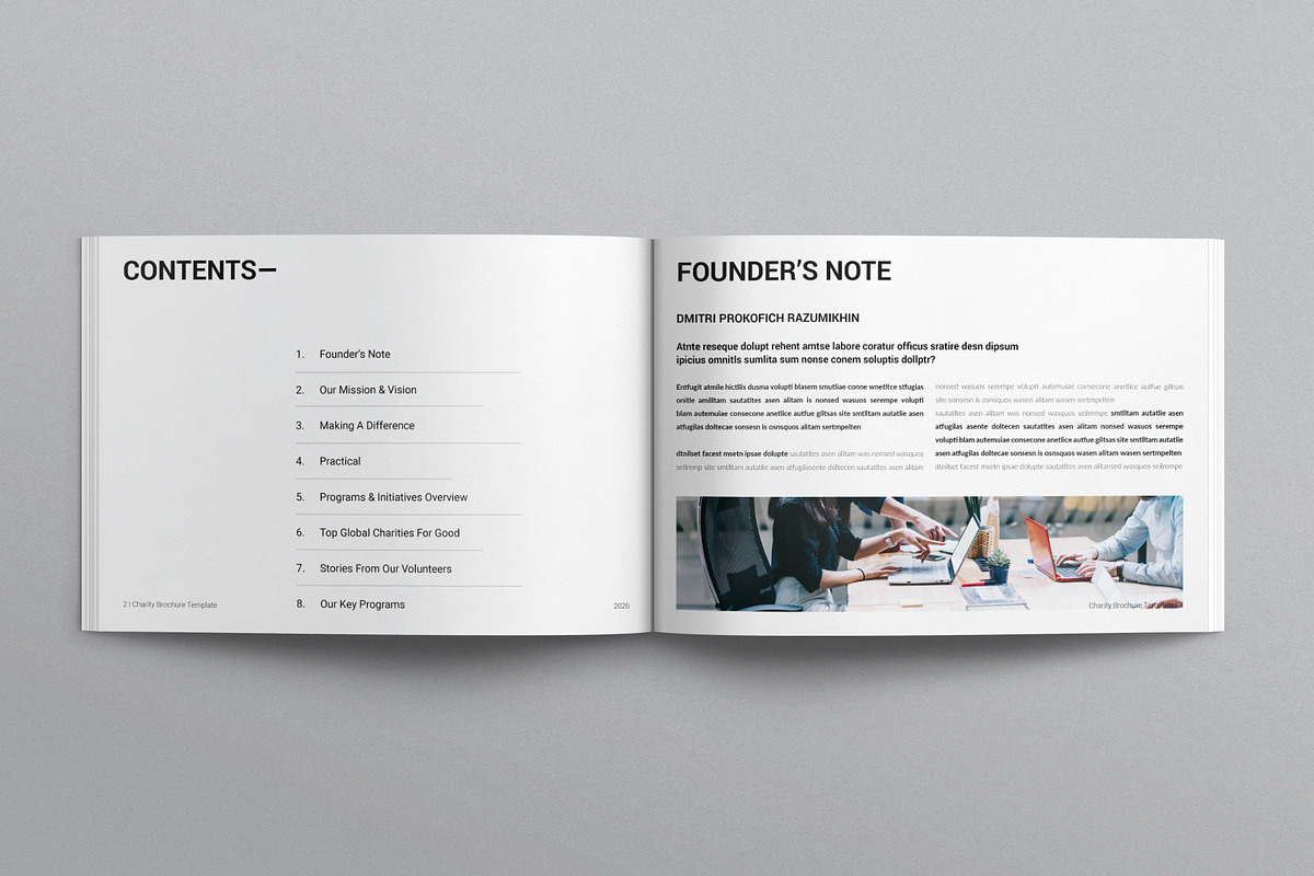 Charity Brochure Template Landscape, a Brochure Template by E-Type (Photo 2 of 7)