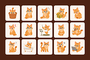 Animated Cat Flat Vector Icons, an Emoji Icon by Creative Stall (Thumbnail 3 of 4)