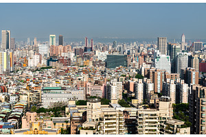 Dense cityscape of Taipei, Taiwan, an Architecture Photo by Leonid Andronov
