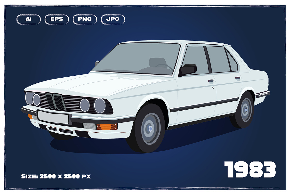 BMW cars 1983, 1988 and 2016 years, an Education Illustration by aliayas (Photo 2 of 7)