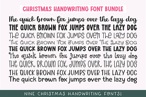 CHRISTMAS HANDWRITING FONT BUNDLE V1