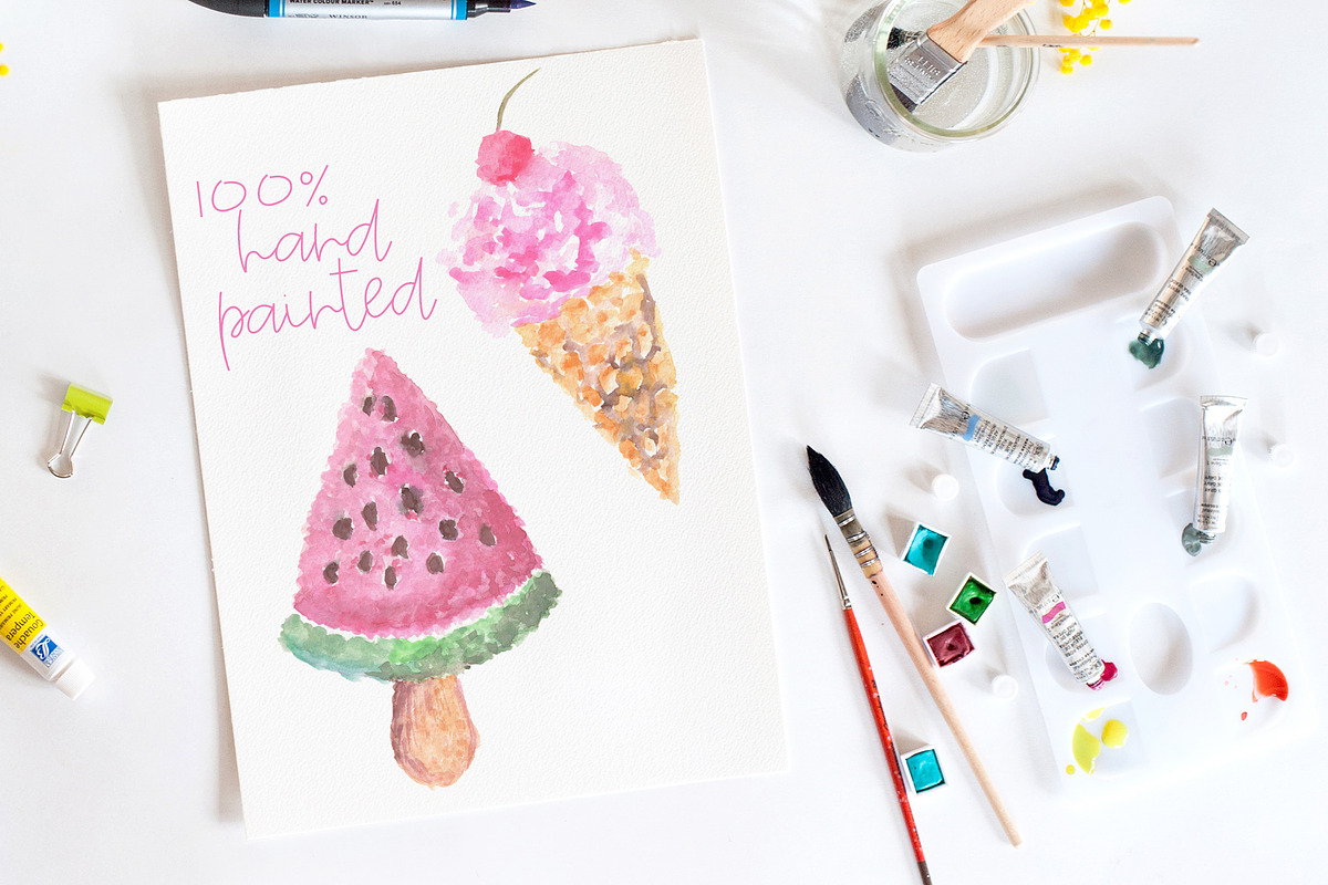 Sale Watercolor Treats Clipart, a Graphic by Jodi Van der Kruik (Photo 2 of 4)