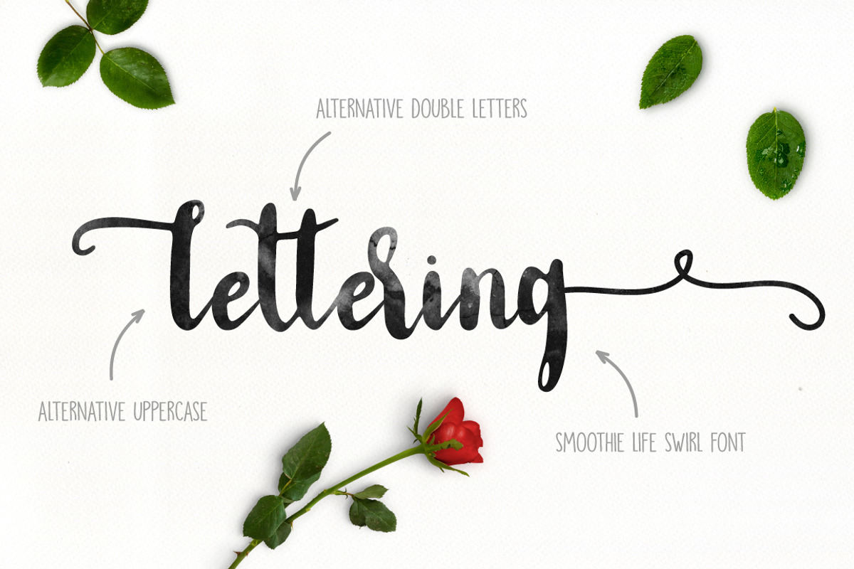 Smoothie Life [Font Duo], a Script Font by Julia Dreams (Photo 3 of 6)