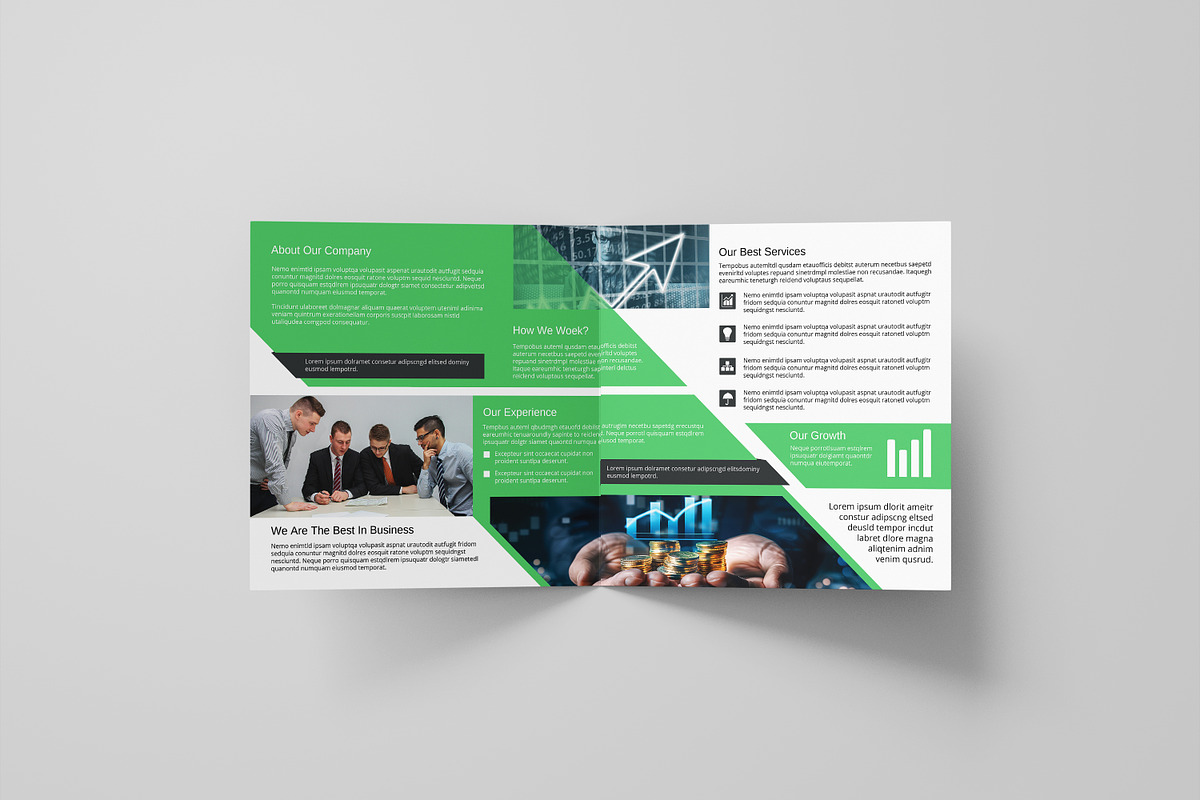 Square Bifold Business Brochure, a Brochure Template by Template Shop (Photo 3 of 6)