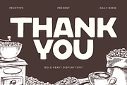 Daily Brew - Bold Display Cafe Font, a Sans Serif Font by Pekotype (Thumbnail 15 of 15)