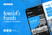 Travel & Tours Canva Post Instagram, a Social Media Template by prajapixels (Thumbnail 1 of 6)