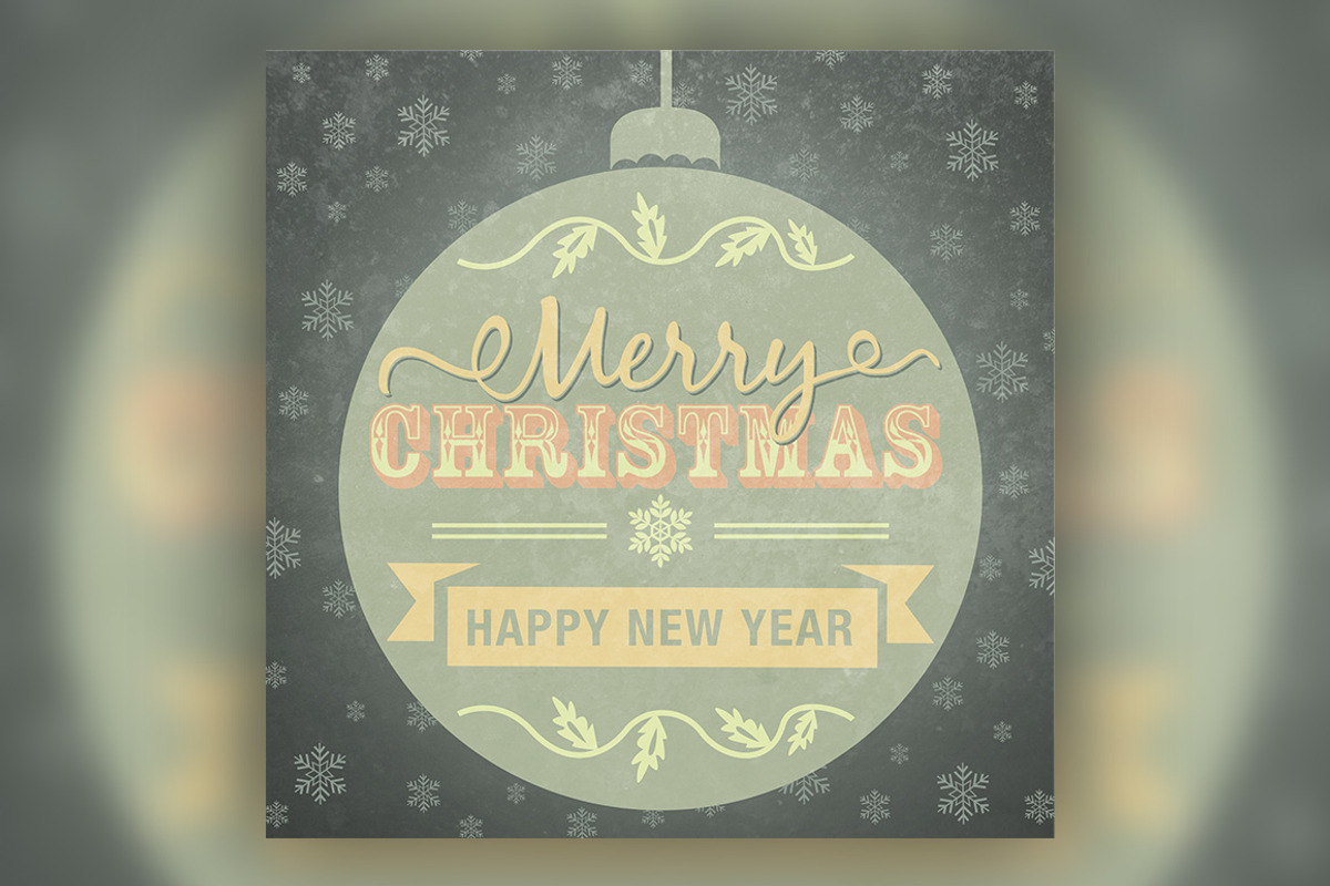 Vintage Christmas Typography Cards, an Illustration by ShinyPixel (Photo 6 of 7)
