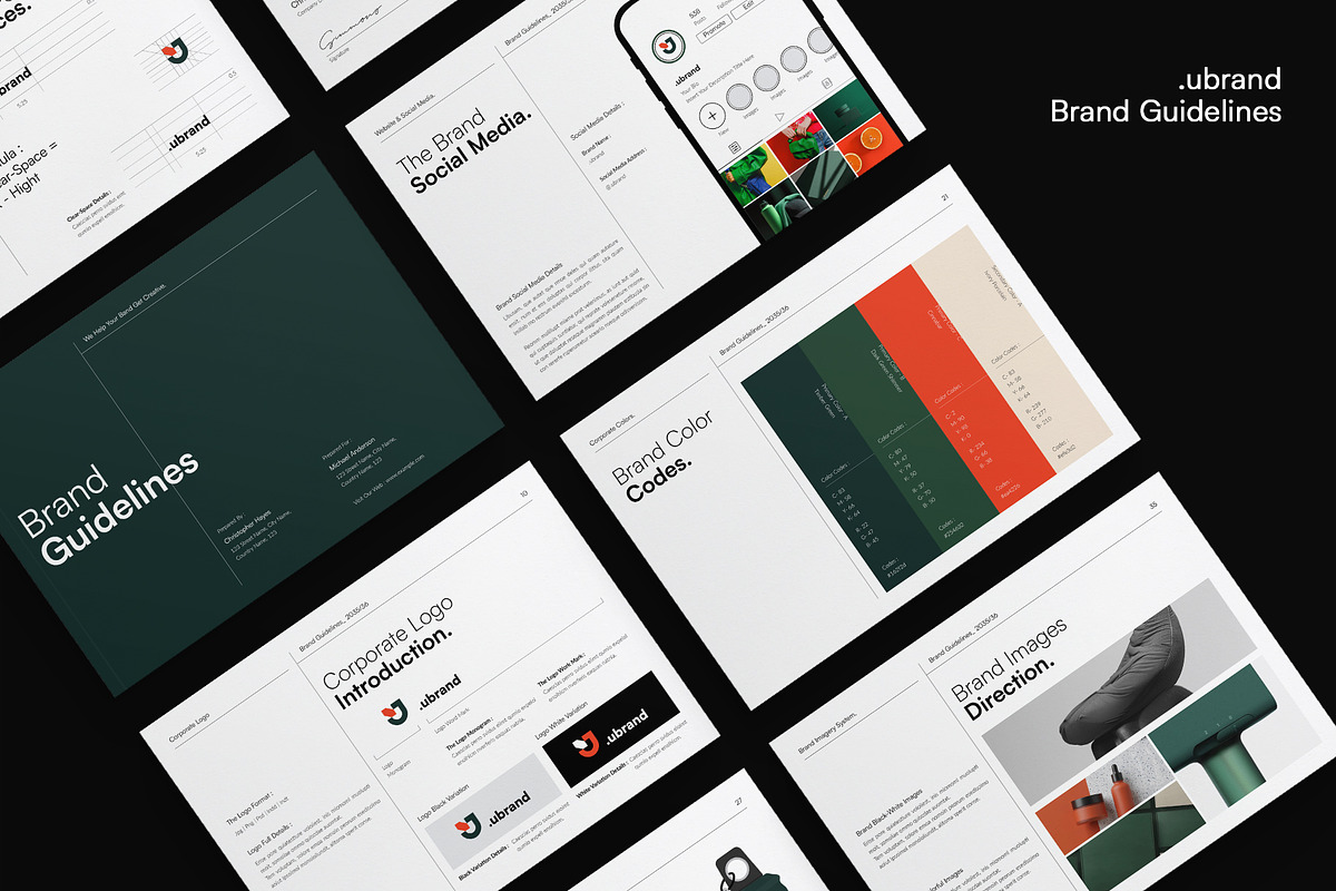 Brand Guidelines Template Landscape, a Brochure Template by DesignCrest (Photo 2 of 21)