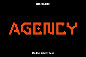 Agency - Futuristic Display Font