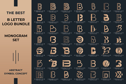 Letter B Logo Bundle Monogram Set