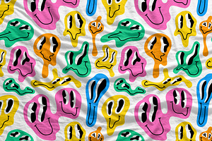 6 Psychedelic Smiley Face Patterns