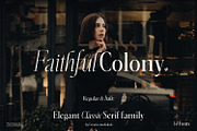 Faithful Colony - Elegant Serif, a Serif Font by creativemedialab (Thumbnail 1 of 13)