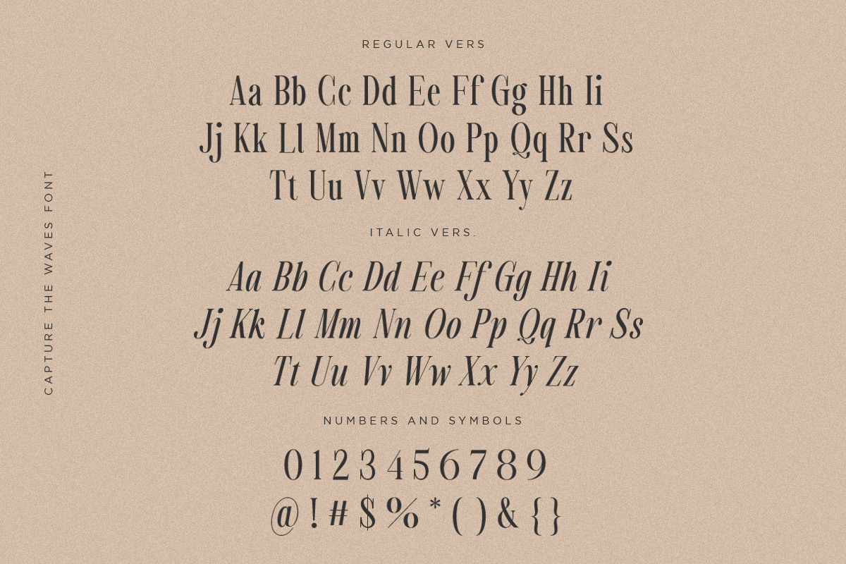 Captures The Waves | Modern Display, a Serif Font by Pentagonistudio (Photo 7 of 10)