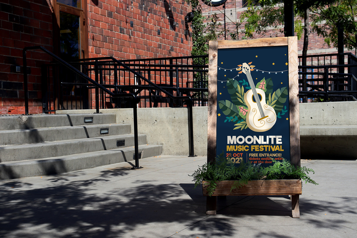 Sandwich Board Mockup, a Print Template by Galaxybomb